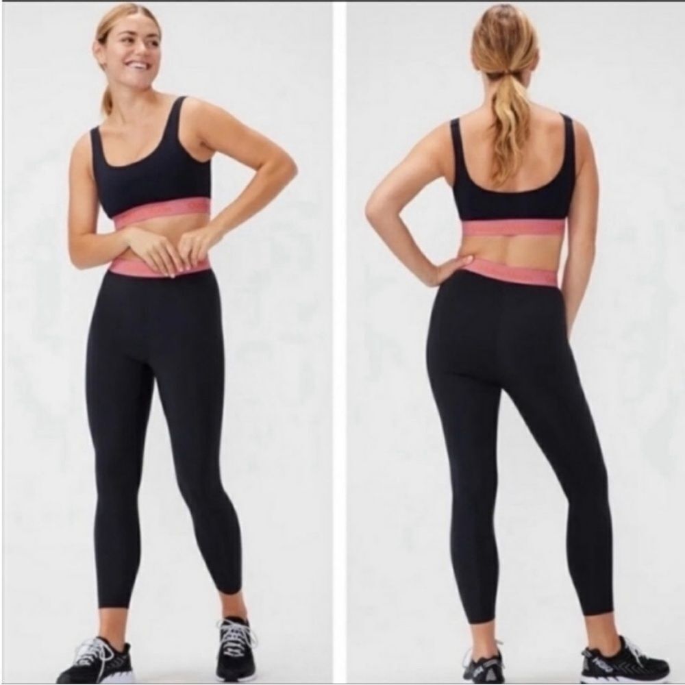 OUTDOOR VOICES | Black/Desert Rose Smooth 7/8 Leggings Women’s Size Medium